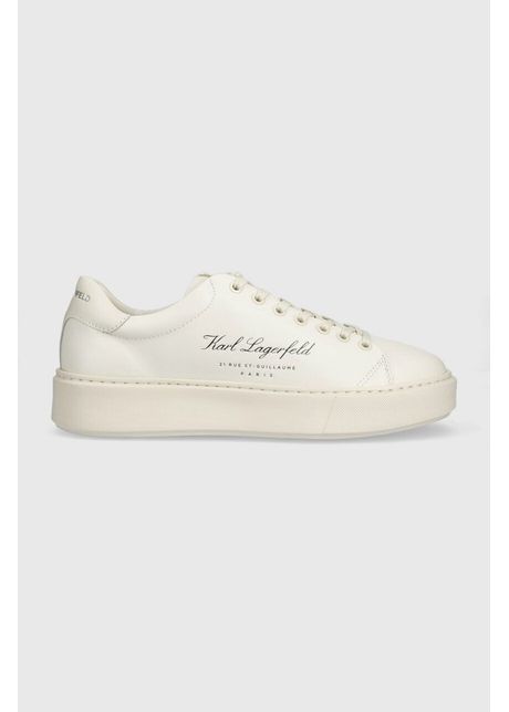 Karl lagerfeld sneakers din piele maxi kup culoarea bej kl52223