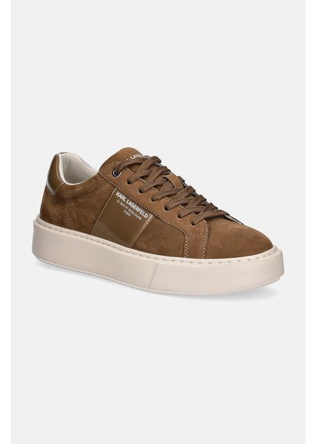 Karl lagerfeld sneakers din piele maxi kup culoarea maro kl52218