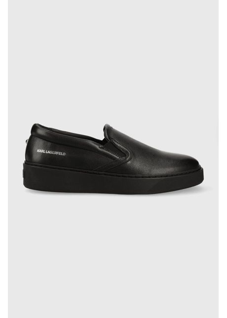 Karl lagerfeld tenisi de piele flint barbati culoarea negru kl53310