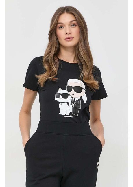 Karl lagerfeld tricou din bumbac culoarea negru
