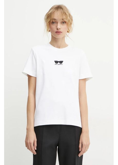 Karl lagerfeld tricou din bumbac femei culoarea alb a1w17021
