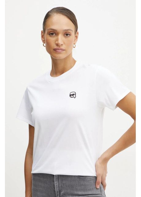 Karl lagerfeld tricou din bumbac femei culoarea alb a1w17025