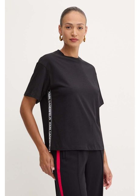 Karl lagerfeld tricou din bumbac femei culoarea negru 245w1703