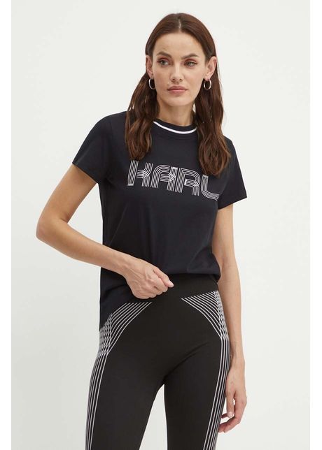 Karl lagerfeld tricou din bumbac femei culoarea negru 245w1707