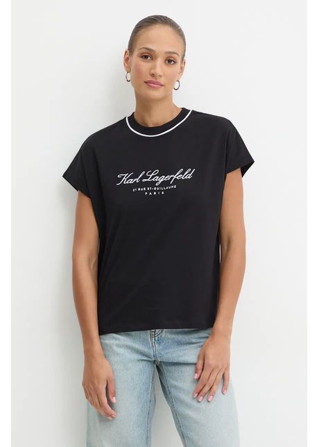 Karl lagerfeld tricou din bumbac femei culoarea negru 246w2107