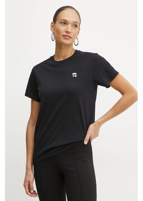 Karl lagerfeld tricou din bumbac femei culoarea negru a1w17025