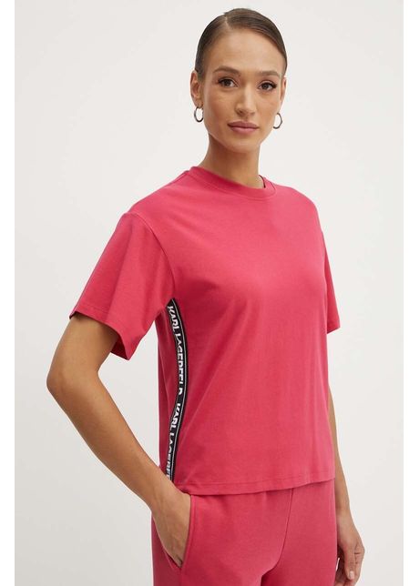 Karl lagerfeld tricou din bumbac femei culoarea rosu 245w1703