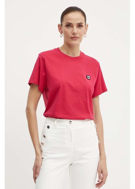 Karl lagerfeld tricou din bumbac femei culoarea roz 245w1712