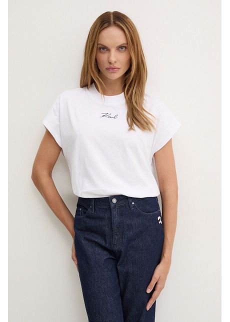 Karl lagerfeld tricou femei culoarea alb 246w1721