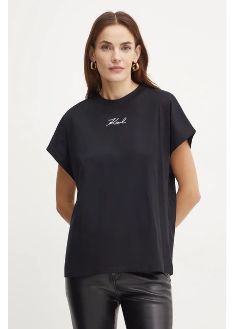 Karl lagerfeld tricou femei culoarea negru 246w1721
