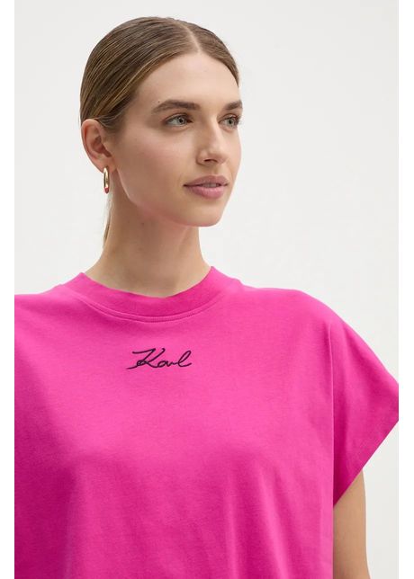 Karl lagerfeld tricou femei culoarea roz 246w1721