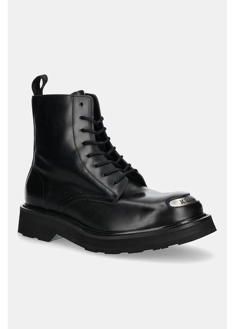 Kenzo bocanci de piele Smile Lace Up Boots culoarea negru, FF65BT111L52.99