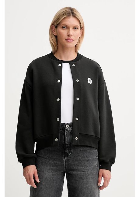 Kenzo geacă bomber culoarea negru, de tranziție, oversize, FF62BL5514MK