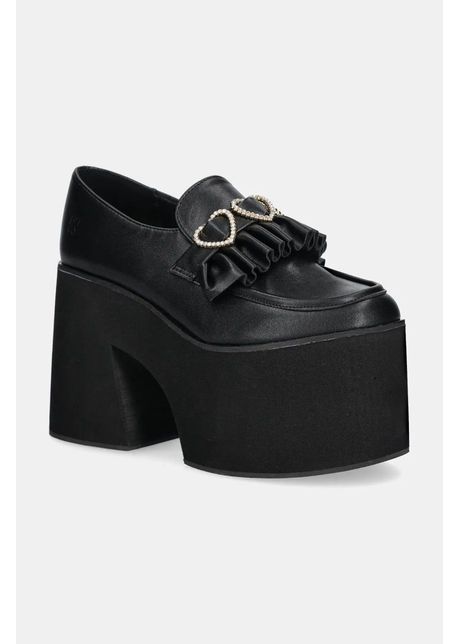 Koi footwear pumps dark delights chunky heart culoarea negru cu toc drept gw02