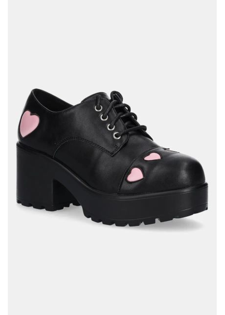 Koi footwear pumps tennin heart shoes culoarea negru cu toc drept nd116