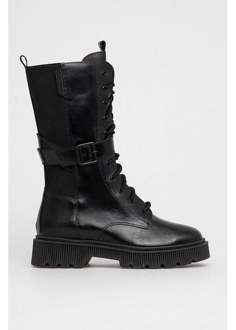 Kurt geiger london cizme de piele femei culoarea negru cu platform