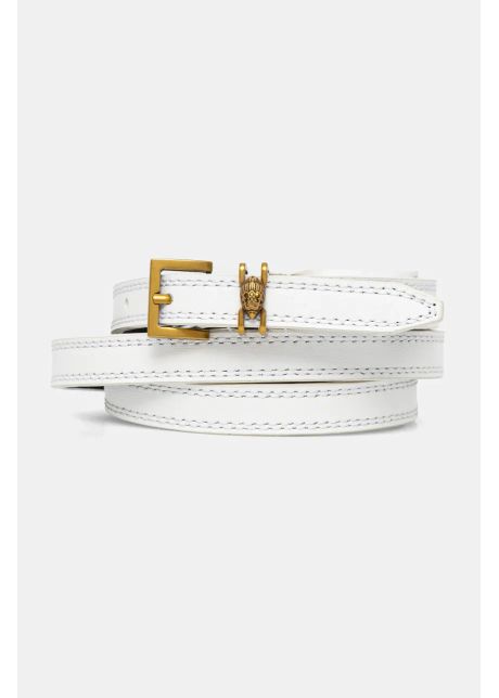 Kurt geiger london curea de piele 15 shoreditch belt femei culoarea alb 3653910109