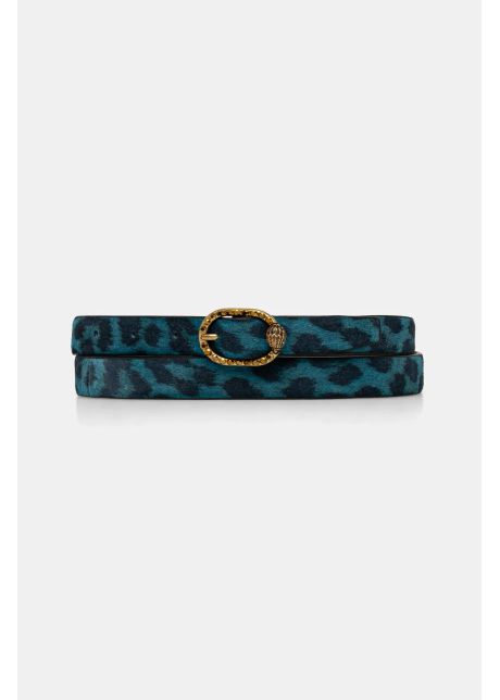 Kurt geiger london curea de piele 18 mafair belt femei culoarea albastru marin 3654085209