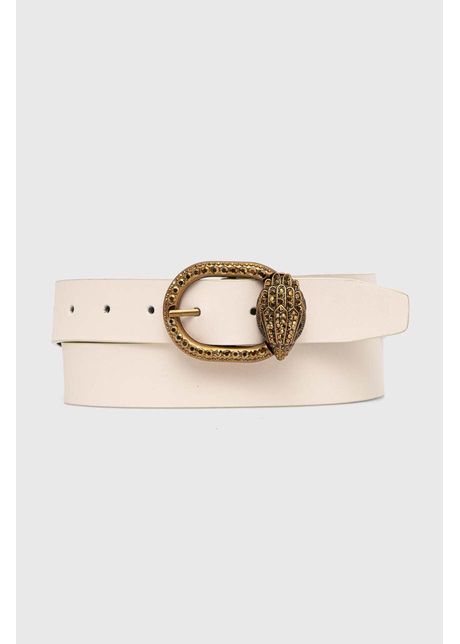 Kurt geiger london curea de piele mayfair 30 belt femei culoarea bej 758441109