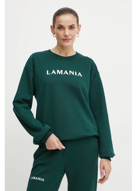 La mania bluza happy 3 femei culoarea verde cu imprimeu happy 3