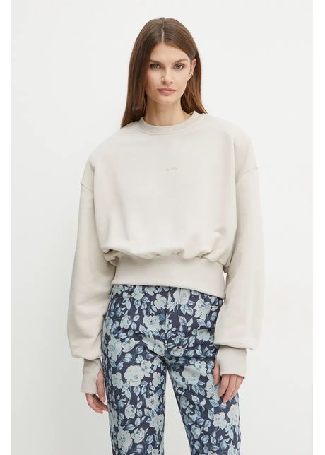 La mania bluza lavish femei culoarea bej neted lavish