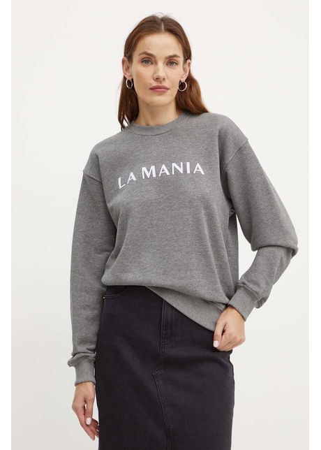 La mania bluza pl femei culoarea gri melanj private