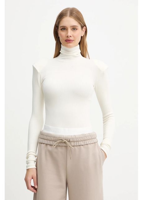 La Mania longsleeve FREJA culoarea bej, cu guler, FREJA