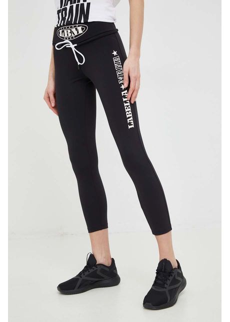 Labellamafia leggins de antrenament boxer femei culoarea negru cu imprimeu