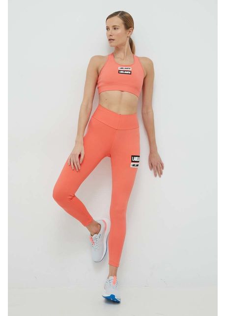 Labellamafia leggins de antrenament go on femei culoarea portocaliu cu imprimeu