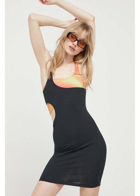 Labellamafia rochie culoarea negru mini mulat