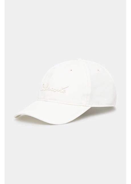 Lacoste apc de baseball din bumbac culoarea alb cu imprimeu rk7592