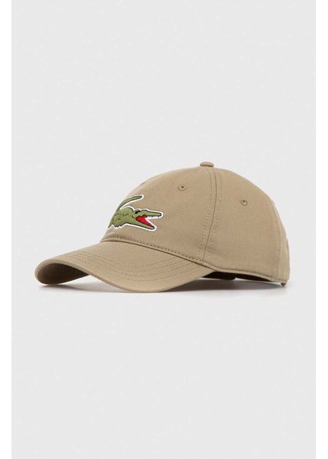 Lacoste apc de baseball din bumbac culoarea maro cu imprimeu rk9871 hbp