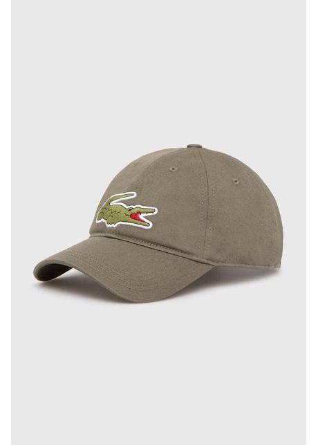 Lacoste apc de baseball din bumbac culoarea verde cu imprimeu