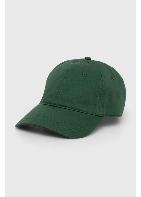Lacoste apc de baseball din bumbac culoarea verde neted