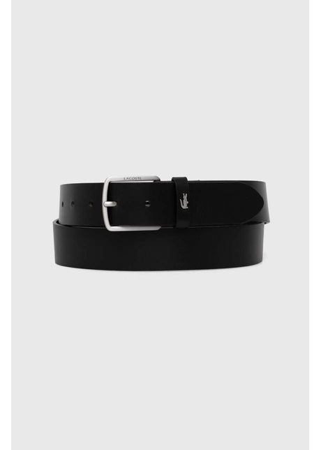 Lacoste curea de piele barbati culoarea negru
