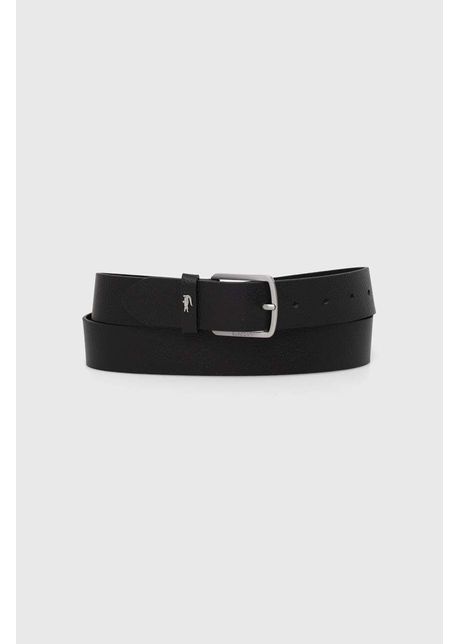 Lacoste curea si husa din piele culoarea negru