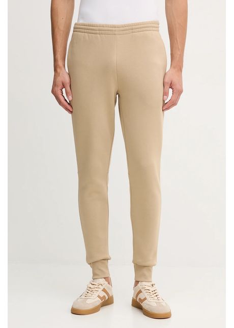 Lacoste pantaloni de trening culoarea bej, neted