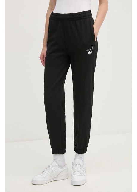 Lacoste pantaloni de trening culoarea negru cu imprimeu xf2566