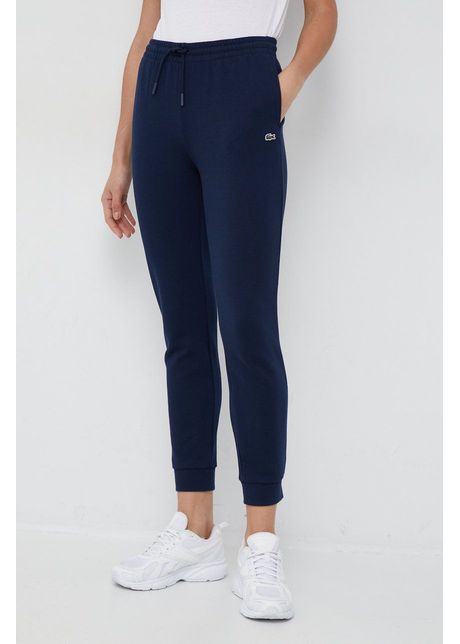 Lacoste pantaloni de trening femei culoarea albastru marin
