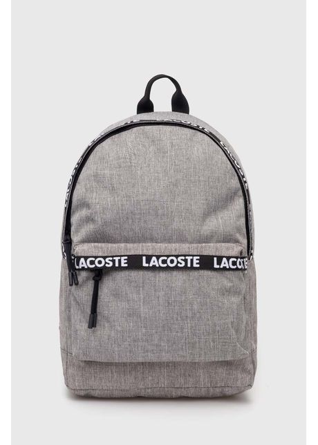 Lacoste rucsac culoarea gri mare neted