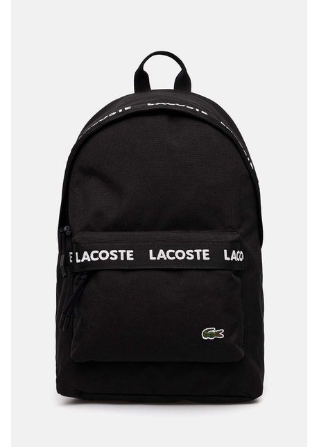 Lacoste rucsac culoarea negru mare cu imprimeu nu4685nz