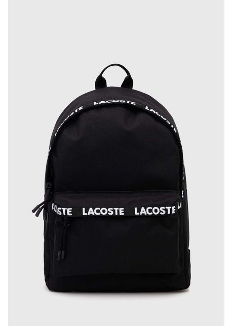 Lacoste rucsac culoarea negru mare neted