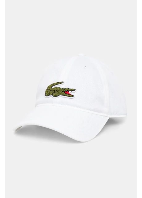 Lacoste sapca culoarea alb cu imprimeu rk3186