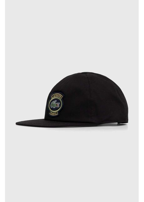 Lacoste sapca culoarea negru cu imprimeu
