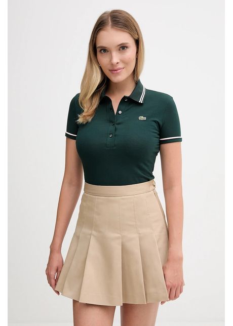 Lacoste tricou polo culoarea verde, DF5284