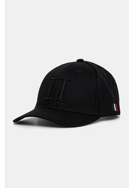 Les deux apc de baseball din bumbac culoarea negru cu imprimeu ldm702043