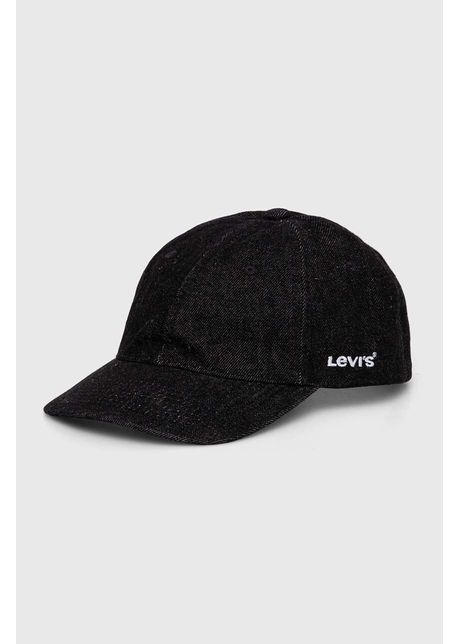 Levi s apc de baseball din bumbac culoarea negru neted