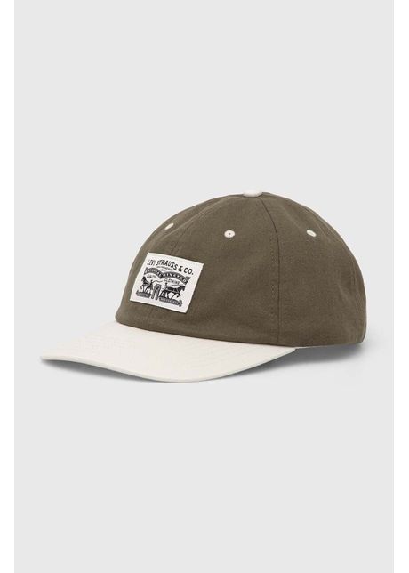 Levi s apc de baseball din bumbac culoarea verde cu imprimeu 000a9 0002
