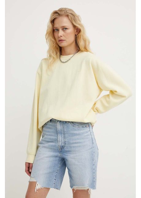 Levi s bluza femei culoarea galben neted a5942