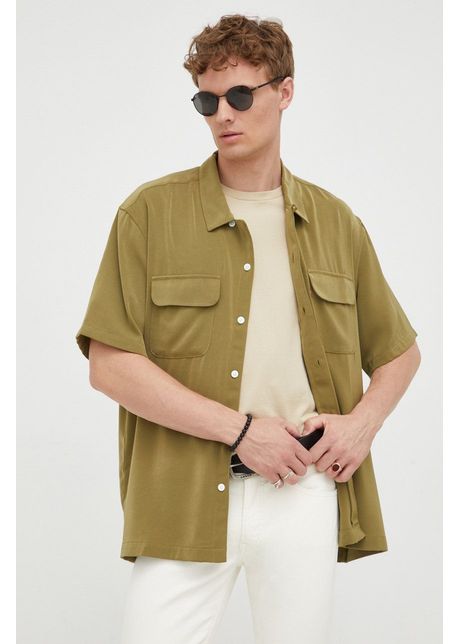 Levi s camasa barbati culoarea verde relaxed